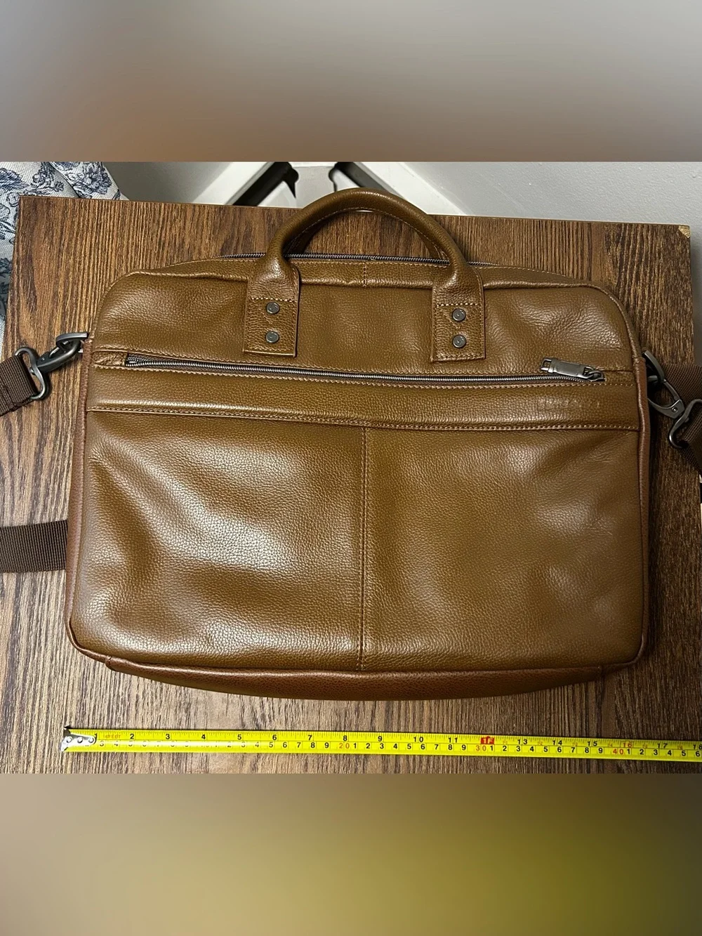 Samsonite Classic Pebbled Leather Toploader Briefcase Cognac, Travel Organizer